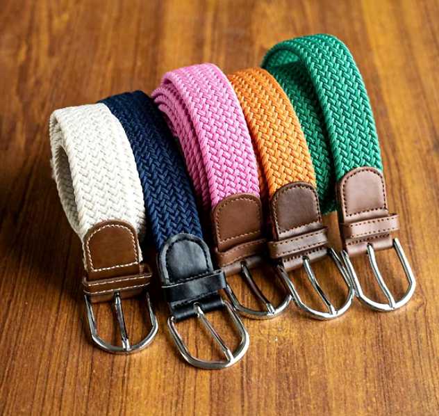 2 x Imported Cotton Stretchable Belt for Men/Boys